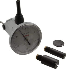 Peacock - 0.03 Inch Range, 0.0005 Inch Dial Graduation, Vertical Dial Test Indicator - 1-3/8 Inch White Dial, 0-15-0 Dial Reading, Accurate to 0.0005 Inch - Caliber Tooling