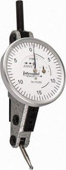 INTERAPID - 0.06 Inch Range, 0.0005 Inch Dial Graduation, Horizontal Dial Test Indicator - 1-1/2 Inch White Dial, 0-15-0 Dial Reading - Caliber Tooling