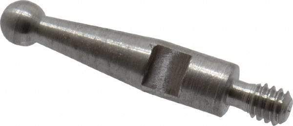 SPI - 0.078" Ball Diam, Steel, Ball Test Indicator Contact Point - 1/2" Contact Point Length, Use with Peacock Test Indicators - Caliber Tooling