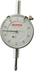 Peacock - 1/2" Range, 0-100 Dial Reading, 0.001" Graduation Dial Drop Indicator - 2-3/64" Dial, 0.001" Accuracy, Revolution Counter - Caliber Tooling