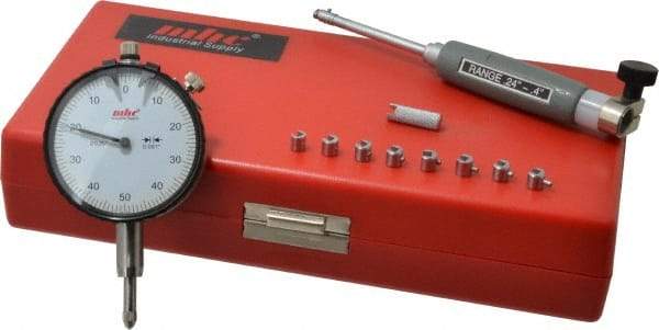 Value Collection - 9 Anvil, 0.24 to 0.4" Dial Bore Gage - 0.001" Graduation, 1.57" Gage Depth - Caliber Tooling