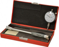 Value Collection - 8 Anvil, 0.7 to 1-1/2" Dial Bore Gage - 0.001" Graduation, 5" Gage Depth - Caliber Tooling