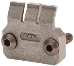 Mitee-Bite - 2-1/2mm Clamping Height, 880 Lb Clamping Pressure, Standard Height Single Stop Positioning Stop - 2-1/2mm Jaw Height, Spring Steel, Series Mitee-Bite Kopal Mini Clamps - Caliber Tooling