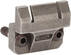 Mitee-Bite - 7-1/2mm Clamping Height, 880 Lb Clamping Pressure, Raised Height Double Stop Positioning Stop - 7-1/2mm Jaw Height, Spring Steel, Series Mitee-Bite Kopal Mini Clamps - Caliber Tooling