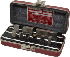 Starrett - 9 Piece, 1/16 to 2", Grade 0, Steel Gage Block Set - Rectangular - Caliber Tooling