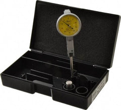 Mahr - 1/4 mm Range, 0.01 mm Dial Graduation, Horizontal Dial Test Indicator - 27.5 mm Yellow Dial, 0-25-0 Dial Reading - Caliber Tooling