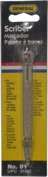 General - 5-3/4" OAL Pocket Scriber - Steel - Caliber Tooling