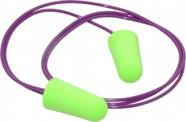 Moldex - Disposable, Corded, 33 dB, Taper End Earplugs - Bright Green - Caliber Tooling