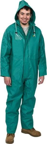 OnGuard - Size M, Green, Chemical Coverall - 1 Pocket, Open Ankle, Open Wrist - Caliber Tooling