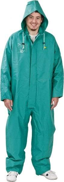 OnGuard - Size 3XL, Green, Chemical Coverall - 1 Pocket, Open Ankle, Open Wrist - Caliber Tooling