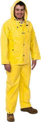 OnGuard - Size S, Yellow, Chemical, Rain Three Piece Suit - Detachable Hood - Caliber Tooling