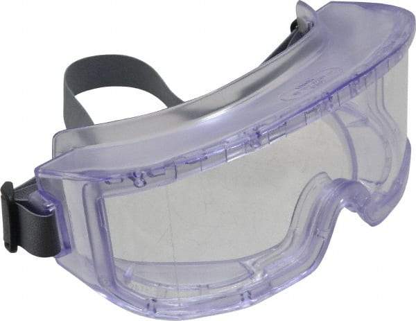 Uvex - Size Universal, Clear Polycarbonate Anti-Fog & Scratch Resistant Lens, Safety Goggles - Indirect Vent, Clear Plastic Frame, Over the Glass Style - Caliber Tooling