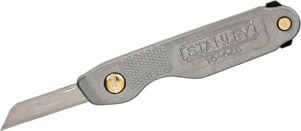 Stanley - 4-1/4" OAL, Straight Pocket Knife - 1 Blade - Caliber Tooling