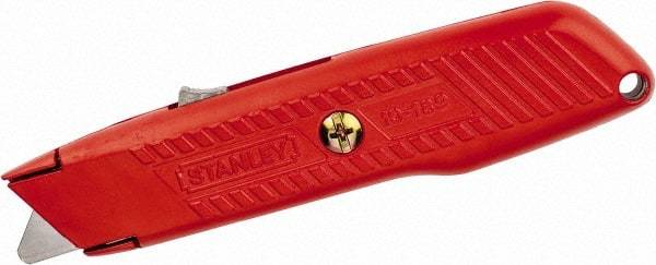 Stanley - Retractable Utility Knife - Orange Handle, 1 Blade Included - Caliber Tooling