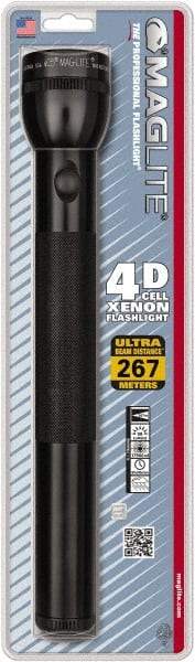 Mag-Lite - Krypton Bulb, 98 Lumens, Industrial/Tactical Flashlight - Black Aluminum Body, 4 D Batteries Not Included - Caliber Tooling