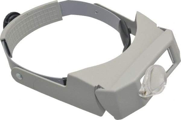 Made in USA - 1.75x Magnification, Acrylic, Rectangular Magnifier - 3-1/8 Inch Long x 1-1/8 Inch Wide Lens, Headband Mount, 14 without Auxiliary Lens and 4 with Auxiliary Lens Inch Focal Distance - Caliber Tooling