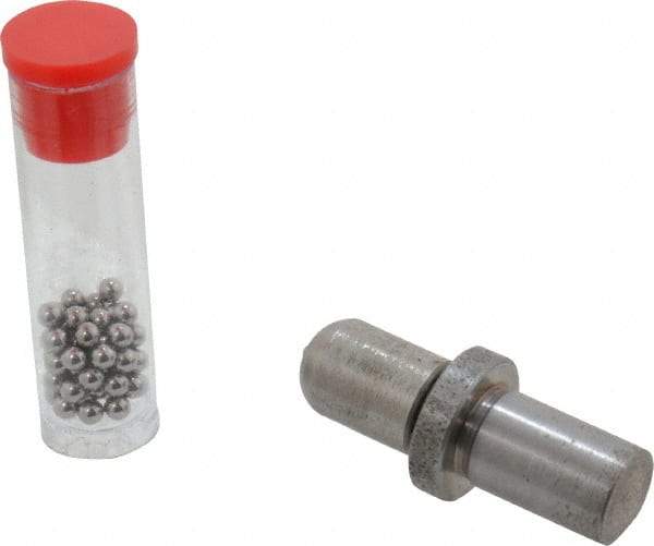 Made in USA - 1/16 Inch Diameter, Rockwell B & F Scale, Penetrator and Contact Ball - Use With Hardness Tester, Includes (50) Contact Balls - Caliber Tooling