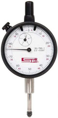 SPI - 1/2" Range, 0-100, 0-50-0 Dial Reading, 0.001" Graduation Dial Drop Indicator - 2-1/4" Dial, 0.1" Range per Revolution, Revolution Counter, Includes NPL Traceability Certification - Caliber Tooling