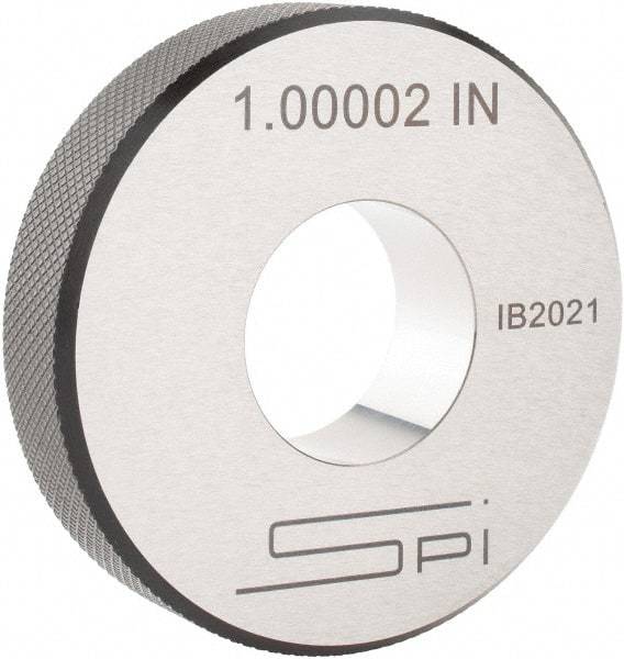 SPI - 1" Inside x 2-1/2" Outside Diameter, 0.63" Thick, Setting Ring - Accurate to 0.0001", Silver - Caliber Tooling