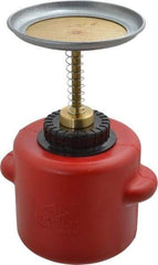 Eagle - 1 Quart Capacity, 9-3/4 Inch High x 5-1/4 Inch Diameter, Polyethylene Plunger Can - 5-1/4 Inch Dasher Diameter, Red, Approval Listing/Regulation FM - Caliber Tooling