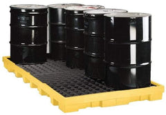 Eagle - 90 Gal Sump, 10,000 Lb Capacity, 8 Drum, Polyethylene Platform - 51-1/2" Long x 51-1/2, 102" Wide x 6-1/2" High - Caliber Tooling