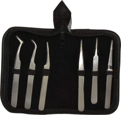 Value Collection - Stainless Steel Tweezer Set - 6 Piece - Caliber Tooling