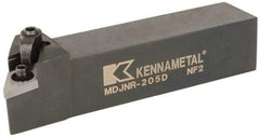 Kennametal - MDJN, Right Hand Cut, 3° Lead Angle, 1-1/4" Shank Height x 1-1/4" Shank Width, Negative Rake Indexable Turning Toolholder - 6" OAL, DN..54. Insert Compatibility, Series Kenloc - Caliber Tooling