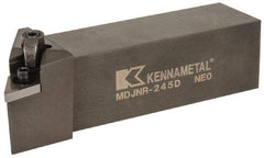 Kennametal - MDJN, Right Hand Cut, 3° Lead Angle, 1-1/2" Shank Height x 1-1/2" Shank Width, Negative Rake Indexable Turning Toolholder - 6" OAL, DN..54. Insert Compatibility, Series Kenloc - Caliber Tooling