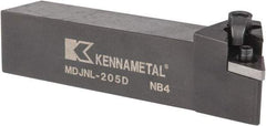 Kennametal - MDJN, Left Hand Cut, 3° Lead Angle, 1-1/4" Shank Height x 1-1/4" Shank Width, Negative Rake Indexable Turning Toolholder - 6" OAL, DN..54. Insert Compatibility, Series Kenloc - Caliber Tooling