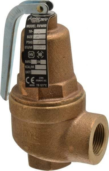 Conbraco - 3/4" Inlet, 3/4" Outlet, ASME Safety Relief Valve - 30 Max psi, 827,000 BTUs - Caliber Tooling