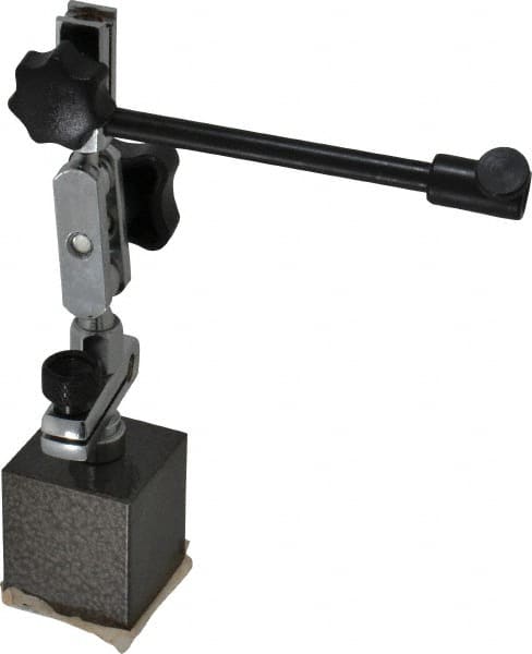 Value Collection - 50 Lb Magnetic Force, Fine Adjustment Indicator Positioner & Holder with Base - Post & Rod, Rectangular Base - Caliber Tooling