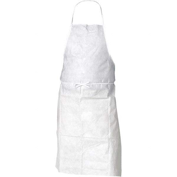 KleenGuard - 28" Wide x 40" Long Bib Apron - SMMMS, White, Resists Dry Particles - Caliber Tooling