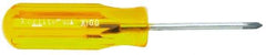 Xcelite - #0, 4-5/8" OAL, Standard Phillips Screwdriver - 2" Blade Length, Round Shank, Acetate Handle - Caliber Tooling