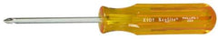 Xcelite - #1, 6-5/8" OAL, Standard Phillips Screwdriver - 3" Blade Length, Round Shank, Acetate Handle - Caliber Tooling