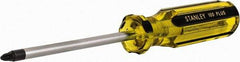 Stanley - #2, 8-1/4" OAL, Standard Phillips Screwdriver - 4" Blade Length, Round Shank, Acetate Handle - Caliber Tooling