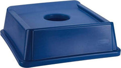 Rubbermaid - Square Lid for Use with 35 Gal Square Recycle Containers - Blue, Polyethylene, For 3569 - Caliber Tooling