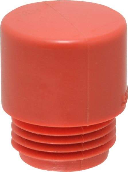 Made in USA - 7/8" Face Diam, Grade Medium, Red Hammer Tip/Face - Vinyl - Caliber Tooling