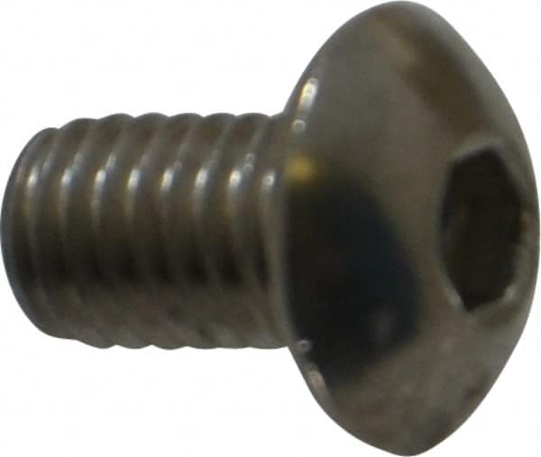 Value Collection - M5x0.80 Metric Coarse Hex Socket Drive, Button Screw - Grade 18-8 & Austenitic A2 Stainless Steel, Uncoated, Fully Threaded, 8mm Length Under Head - Caliber Tooling