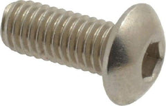 Value Collection - M5x0.80 Metric Coarse Hex Socket Drive, Button Screw - Grade 18-8 & Austenitic A2 Stainless Steel, Uncoated, Fully Threaded, 12mm Length Under Head - Caliber Tooling