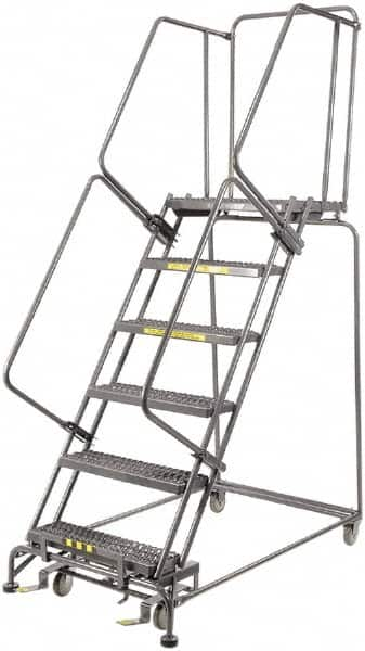 Ballymore - Rolling & Wall Mounted Ladders & Platforms Type: Rolling Warehouse Ladder Style: Rolling Safety Ladder - Caliber Tooling