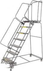 Ballymore - 103" 7 Step Ladder - 450 Lb Capacity, 70" Platform Height, 30" Base Width x 62" Depth, Expanded Metal Tread - Caliber Tooling