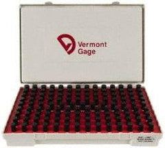 Vermont Gage - 125 Piece, 0.501-0.625 Inch Diameter Plug and Pin Gage Set - Minus 0.0002 Inch Tolerance, Class ZZ - Caliber Tooling