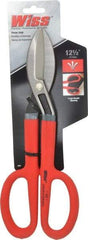 Wiss - 3" Length of Cut, Straight Pattern Tinner's Snip - 12-1/2" OAL, Cushion Grip Handle, 20 AWG Steel Capacity - Caliber Tooling