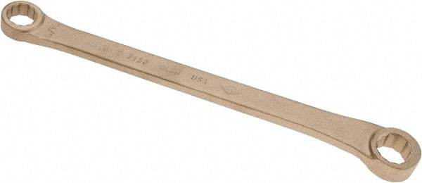 Ampco - 9/16" x 5/8" 12 Point Offset Box Wrench - Double End, 9-1/2" OAL, Aluminum Bronze - Caliber Tooling