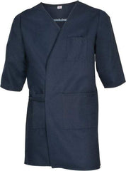 PRO-SAFE - Size M Navy Blue Smock with 5 Pockets - Polyester and Cotton, Buttonless and Ties In Back - Caliber Tooling