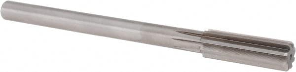 Alvord Polk - 13/16" High Speed Steel 8 Flute Chucking Reamer - Straight Flute, 5/8" Straight Shank, 2-1/2" Flute Length, 9-1/2" OAL - Caliber Tooling