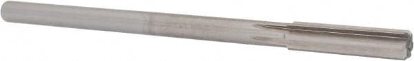 Alvord Polk - 7/16" High Speed Steel 6 Flute Chucking Reamer - Straight Flute, 0.373" Straight Shank, 1-3/4" Flute Length, 7" OAL - Caliber Tooling