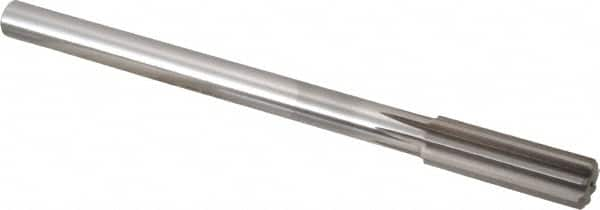 Alvord Polk - 17.5mm High Speed Steel 8 Flute Chucking Reamer - Straight Flute, 9/16" Straight Shank, 2-1/4" Flute Length, 9" OAL - Caliber Tooling