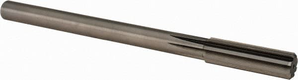 Alvord Polk - 18.5mm High Speed Steel 8 Flute Chucking Reamer - Straight Flute, 5/8" Straight Shank, 2-1/2" Flute Length, 9-1/2" OAL - Caliber Tooling