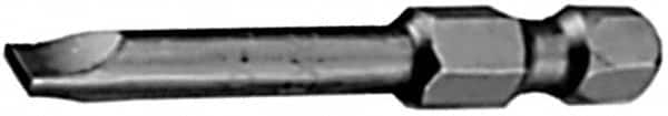 Apex - 0.275" Slotted Screwdriver Bit - 1/4" Hex Drive, 3-1/2" OAL - Caliber Tooling